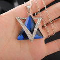 Star of David Inlaid Resin Necklace Pendant for Women Exquisite Fashion Charm Religious Party Jewelry Accessories Necklace